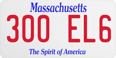 MA license plate 300EL6