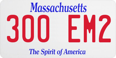 MA license plate 300EM2