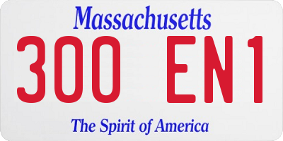 MA license plate 300EN1