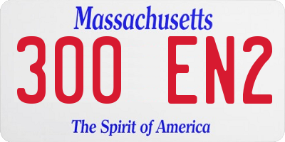 MA license plate 300EN2