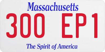 MA license plate 300EP1