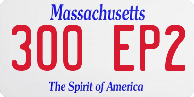 MA license plate 300EP2
