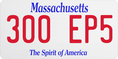 MA license plate 300EP5