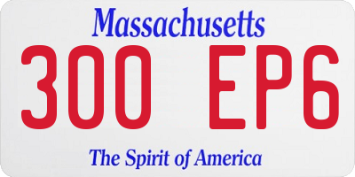 MA license plate 300EP6