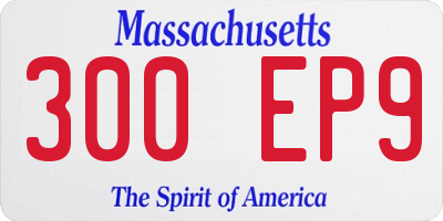 MA license plate 300EP9