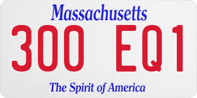 MA license plate 300EQ1