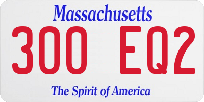MA license plate 300EQ2