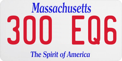MA license plate 300EQ6