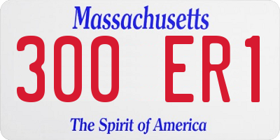 MA license plate 300ER1