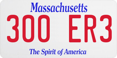 MA license plate 300ER3