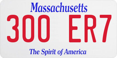 MA license plate 300ER7