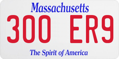 MA license plate 300ER9