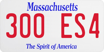 MA license plate 300ES4