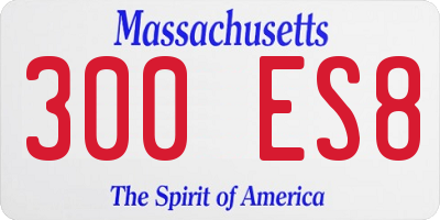 MA license plate 300ES8