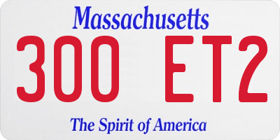 MA license plate 300ET2