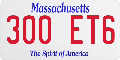 MA license plate 300ET6