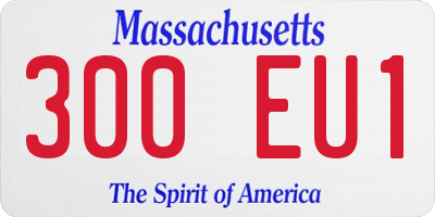 MA license plate 300EU1