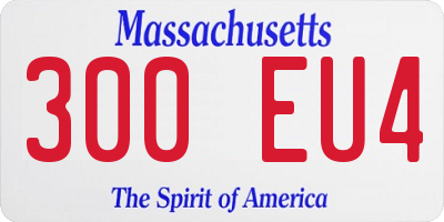 MA license plate 300EU4