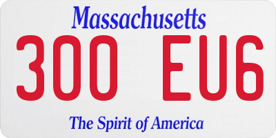 MA license plate 300EU6