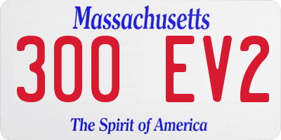 MA license plate 300EV2