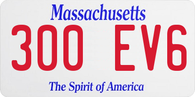 MA license plate 300EV6