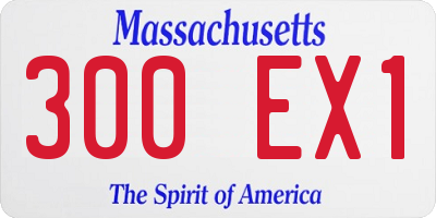 MA license plate 300EX1