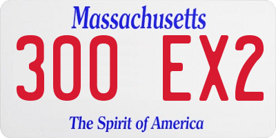 MA license plate 300EX2