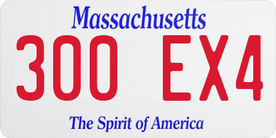 MA license plate 300EX4