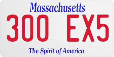 MA license plate 300EX5