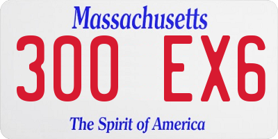MA license plate 300EX6