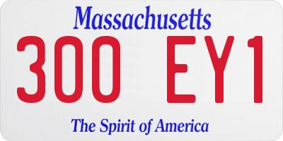 MA license plate 300EY1