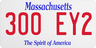 MA license plate 300EY2