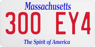 MA license plate 300EY4