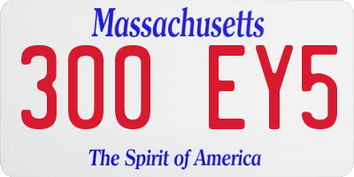 MA license plate 300EY5