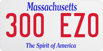 MA license plate 300EZ0