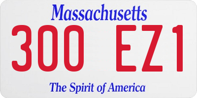 MA license plate 300EZ1