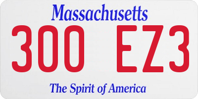 MA license plate 300EZ3
