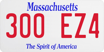 MA license plate 300EZ4