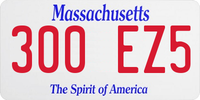 MA license plate 300EZ5