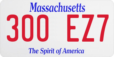 MA license plate 300EZ7