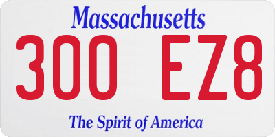 MA license plate 300EZ8