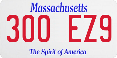 MA license plate 300EZ9