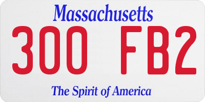 MA license plate 300FB2