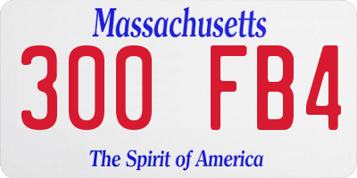 MA license plate 300FB4