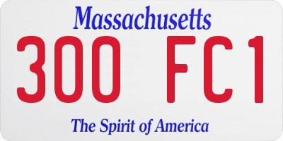 MA license plate 300FC1