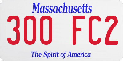 MA license plate 300FC2