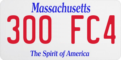 MA license plate 300FC4