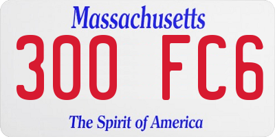 MA license plate 300FC6