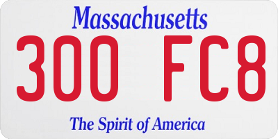 MA license plate 300FC8