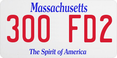 MA license plate 300FD2
